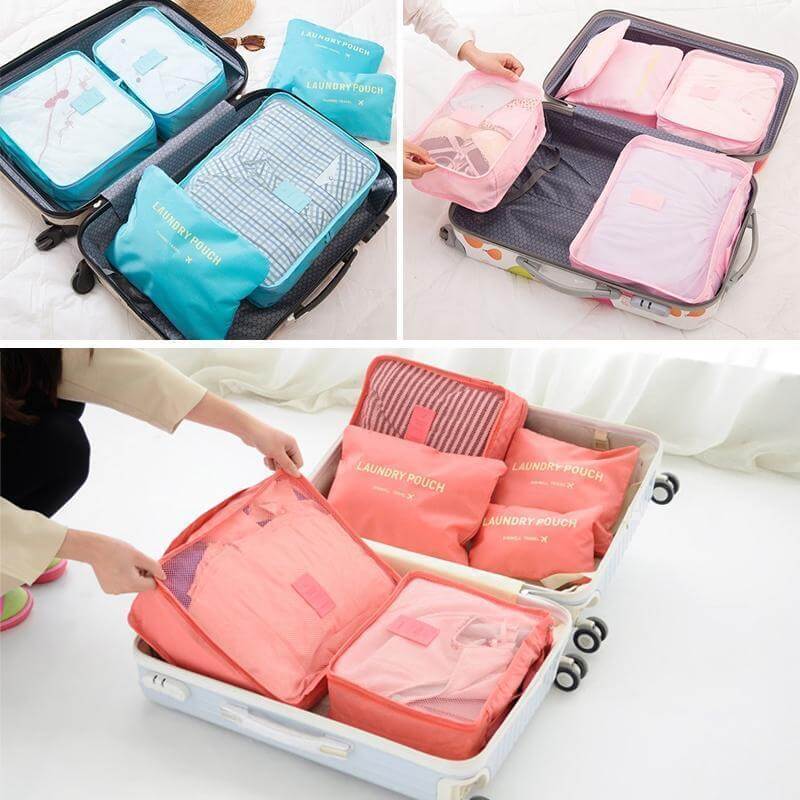 6-Piece Travel Packing Cube Set for Luggage Organization