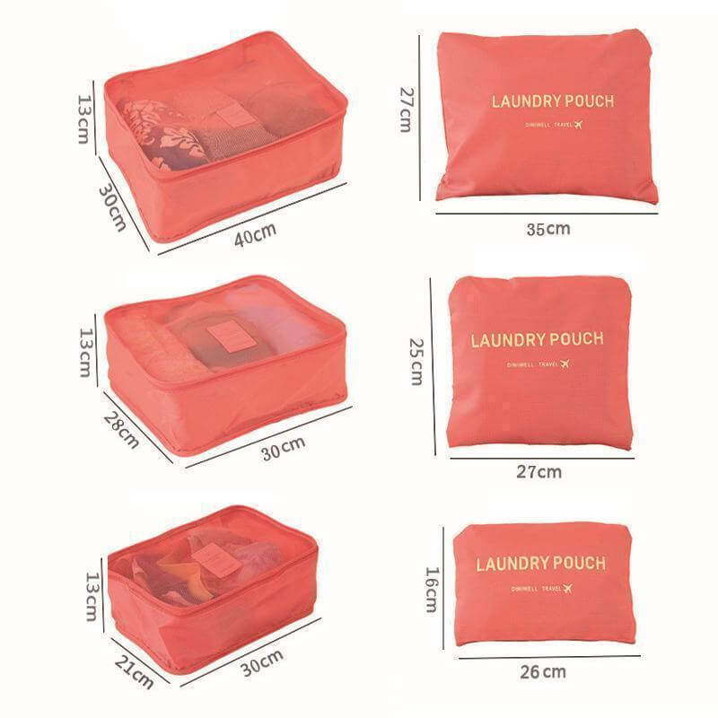 6-Piece Travel Packing Cube Set for Luggage Organization