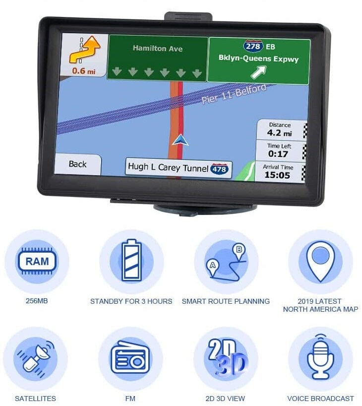 7 GPS Navigation System – 2026 Upgraded Sat Nav for Cars & Trucks