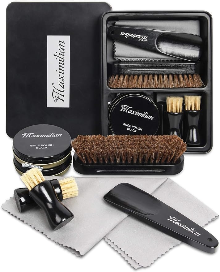 7-Piece Shoe Shine and Care Kit