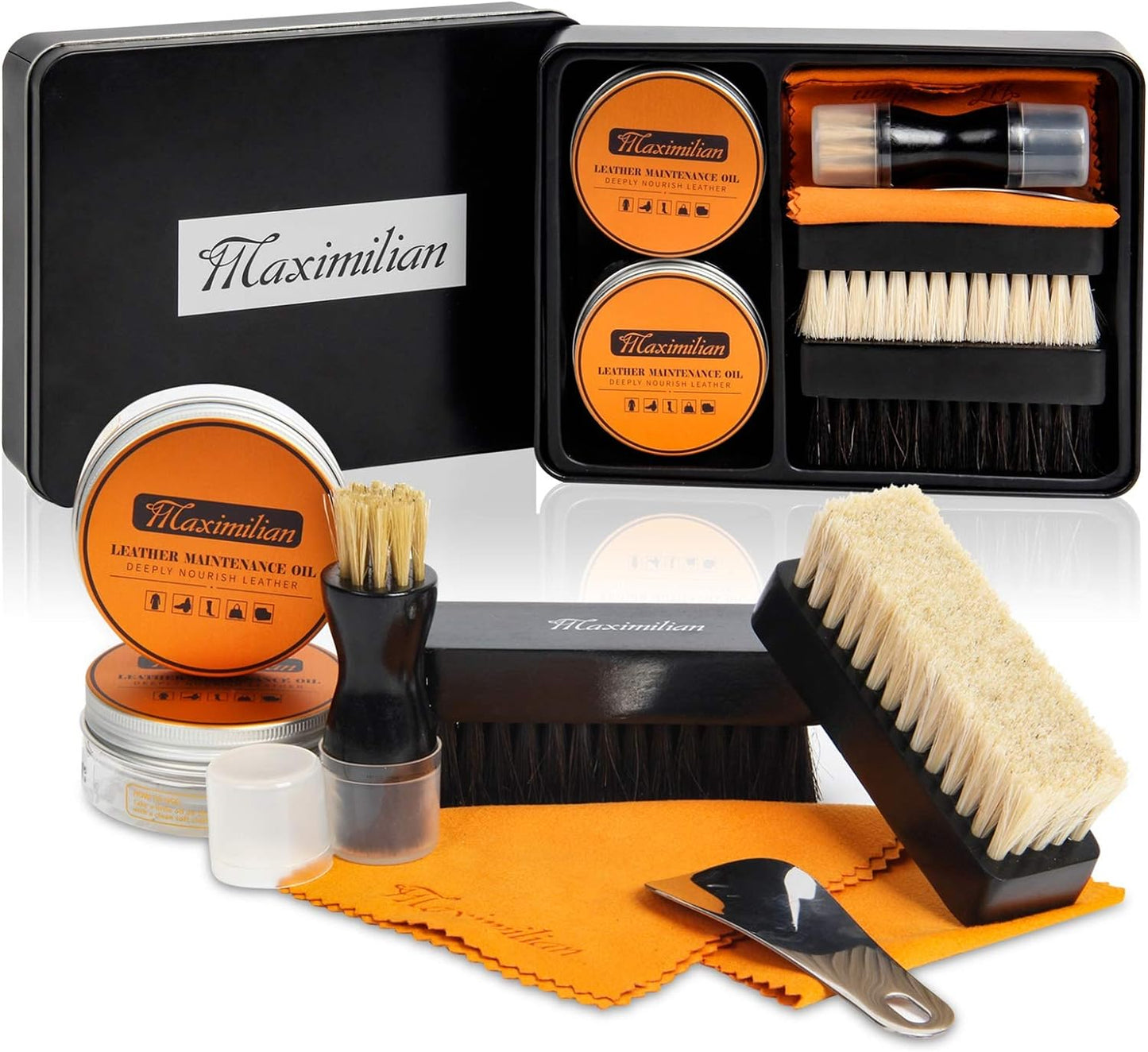 7-Piece Shoe Shine and Care Kit