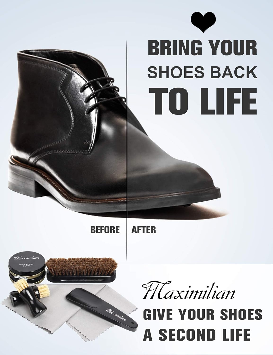 7-Piece Shoe Shine and Care Kit