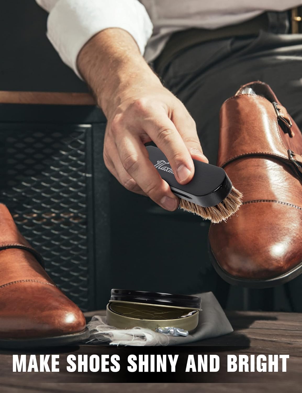 7-Piece Shoe Shine and Care Kit