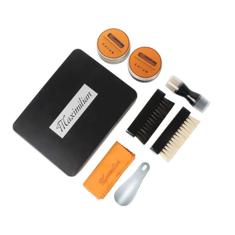 7-Piece Shoe Shine and Care Kit