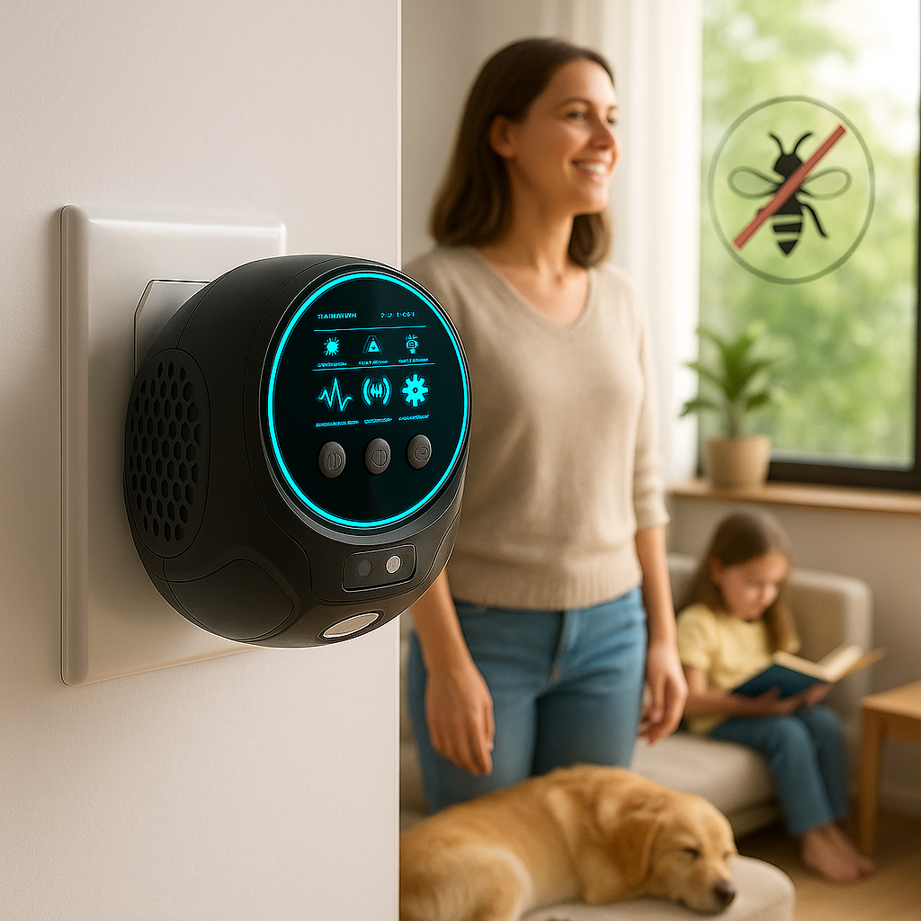 Ultrasonic Wasp, Bee & Mouse Repeller | Black or White | Plug-In
