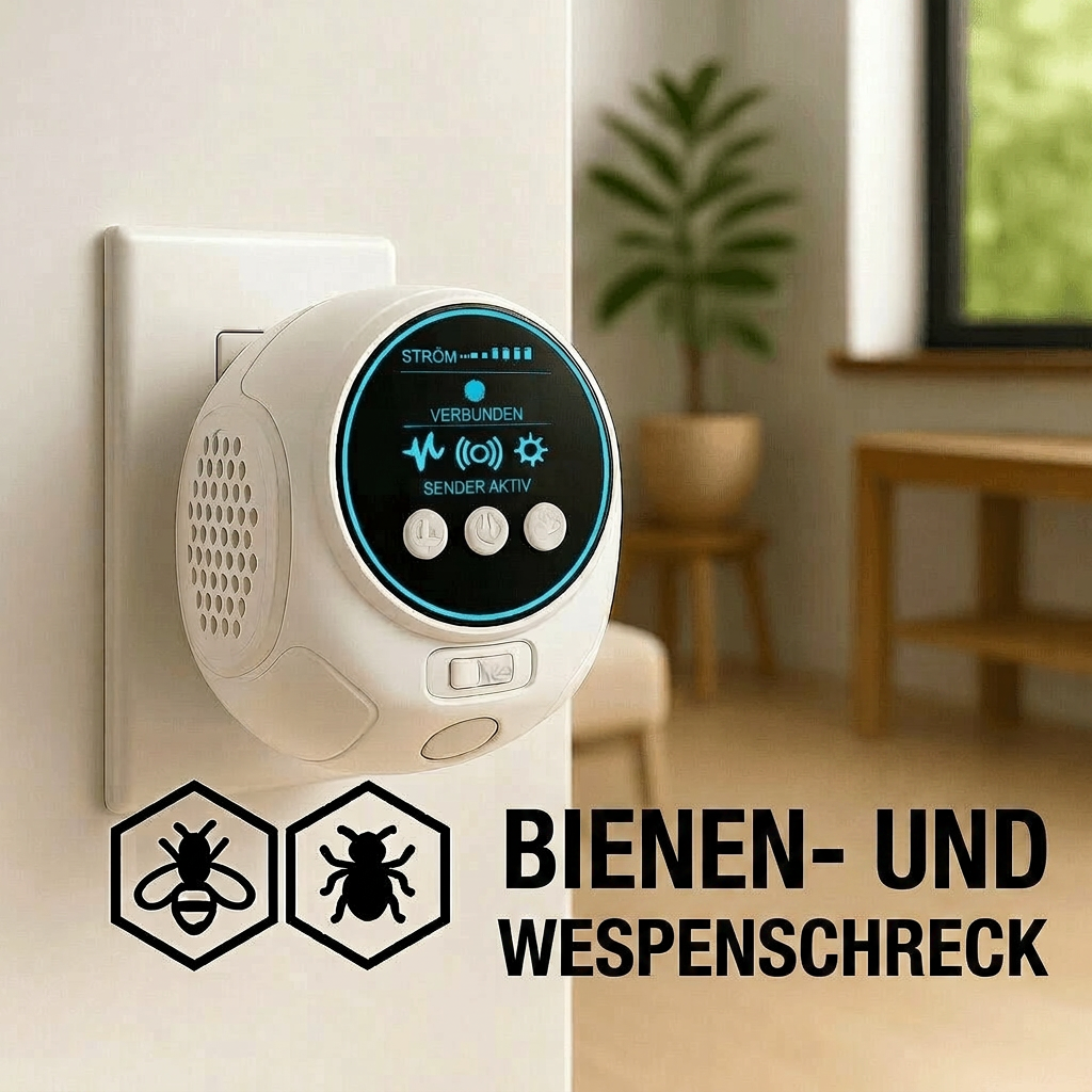 Ultrasonic Wasp, Bee & Mouse Repeller | Black or White | Plug-In