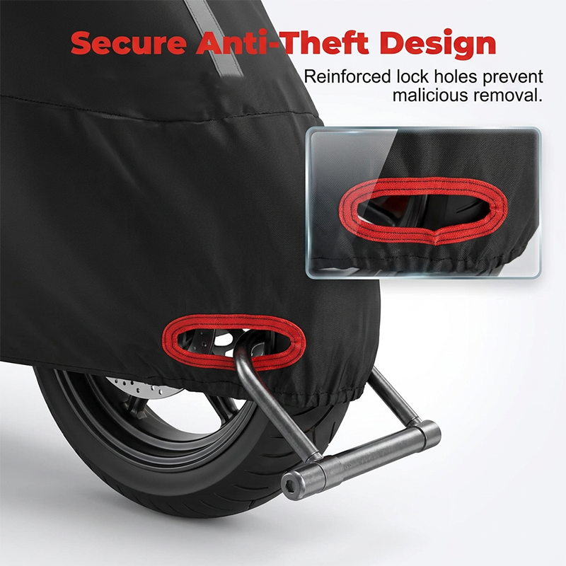 Weatherproof Motorcycle Cover | Oxford Fabric | Reflective Strips & Reinforced Lock Openings