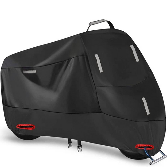 Weatherproof Motorcycle Cover | Oxford Fabric | Reflective Strips & Reinforced Lock Openings