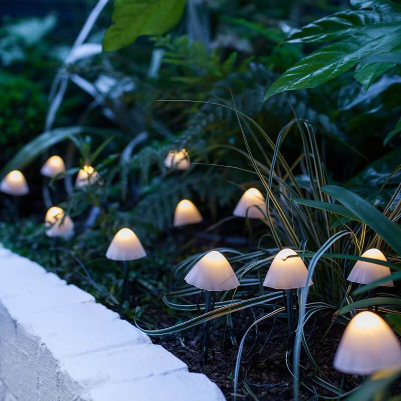 Acrylic Mushroom Garden Lights - Solar Powered LED String Lights - Stylish Outdoor Decor - Image 1