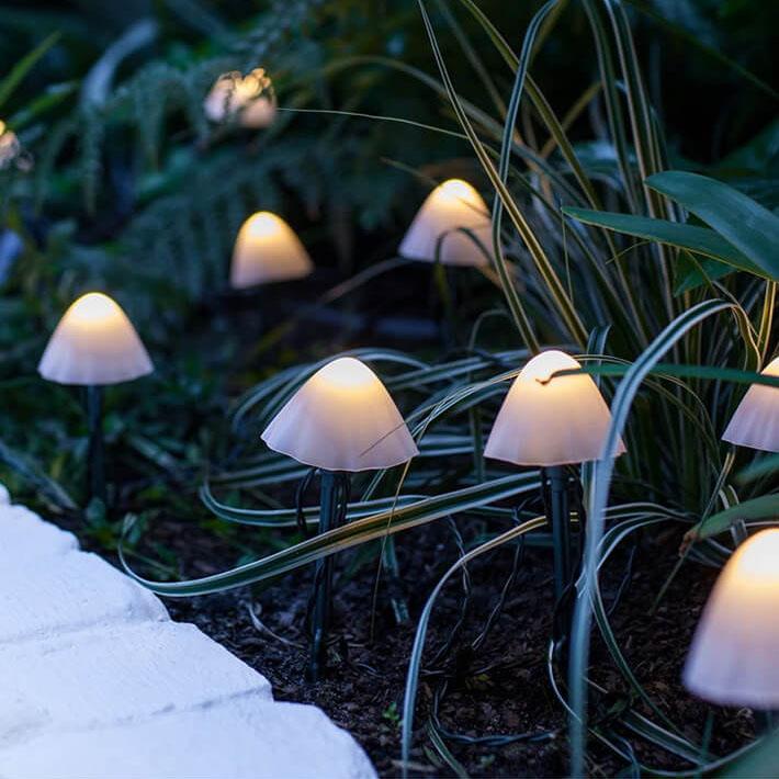 Acrylic Mushroom Garden Lights - Solar Powered LED String Lights - Stylish Outdoor Decor - Image 2