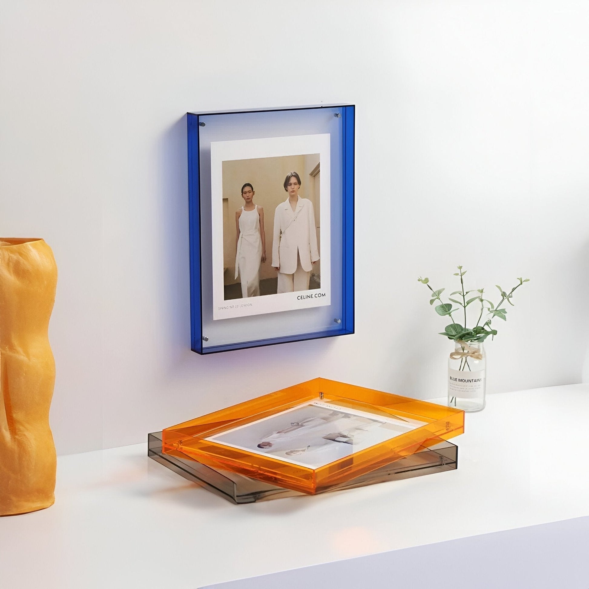 Acrylic Photo Frame - Modern Picture Display - Freestanding or Wall Mountable - Image 3