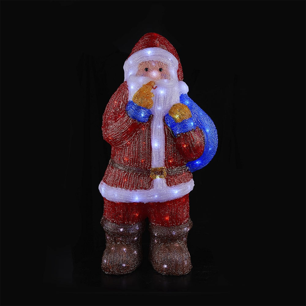 Acrylic Santa Claus with LED Lights - Height 83 cm