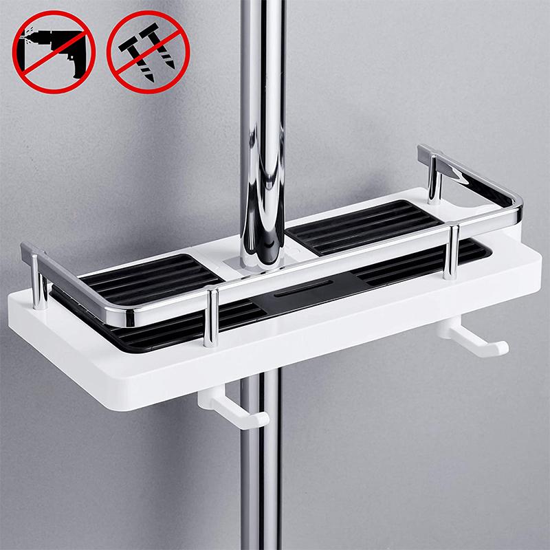 Adjustable, Corrosion-Resistant Bathroom Shelf for Shower Pole