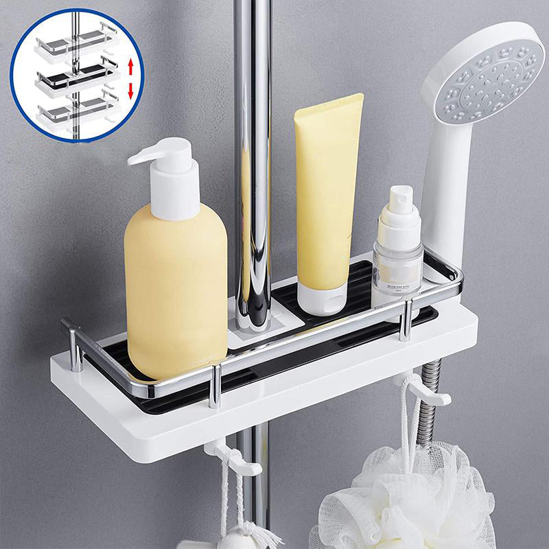 Adjustable, Corrosion-Resistant Bathroom Shelf for Shower Pole