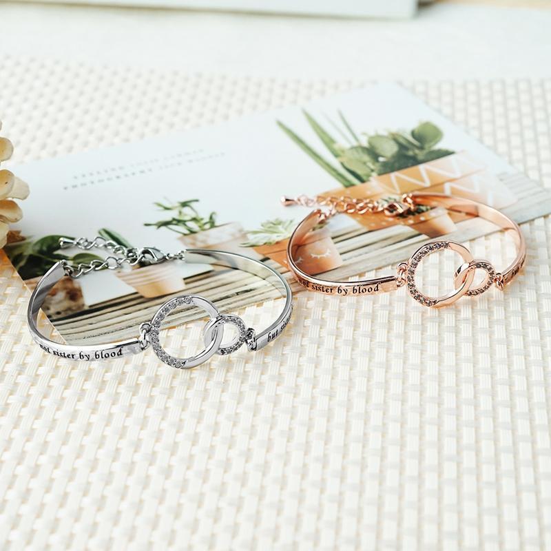 Adjustable Friendship Bracelet for Women - Silver & Rose Gold