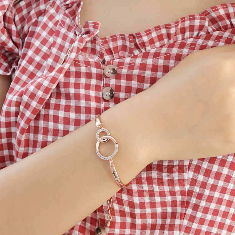 Adjustable Friendship Bracelet for Women - Silver & Rose Gold
