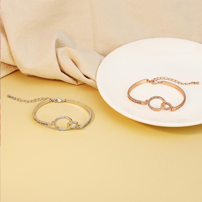 Adjustable Friendship Bracelet for Women - Silver & Rose Gold