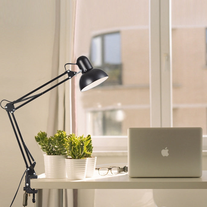 Adjustable Metal LED Task Lamp - Modern Clip-On Desk Light - Minimalist Style - Image 2