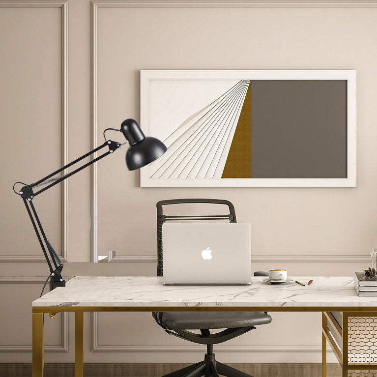Adjustable Metal LED Task Lamp - Modern Clip-On Desk Light - Minimalist Style - Image 3