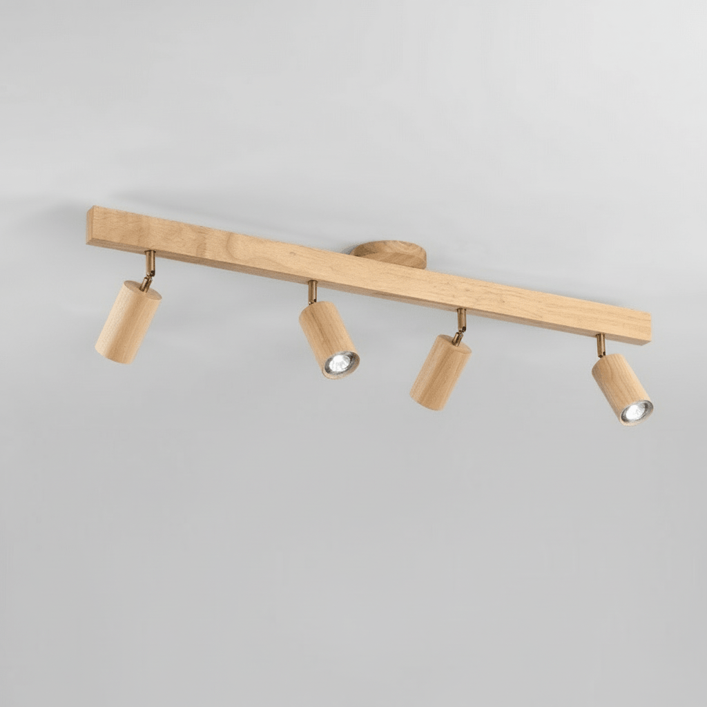 Adjustable Solid Wood LED Ceiling Light