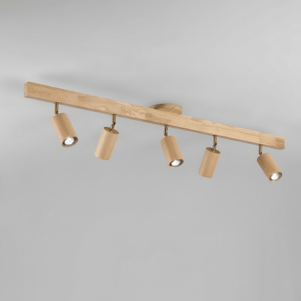 Adjustable Solid Wood LED Ceiling Light