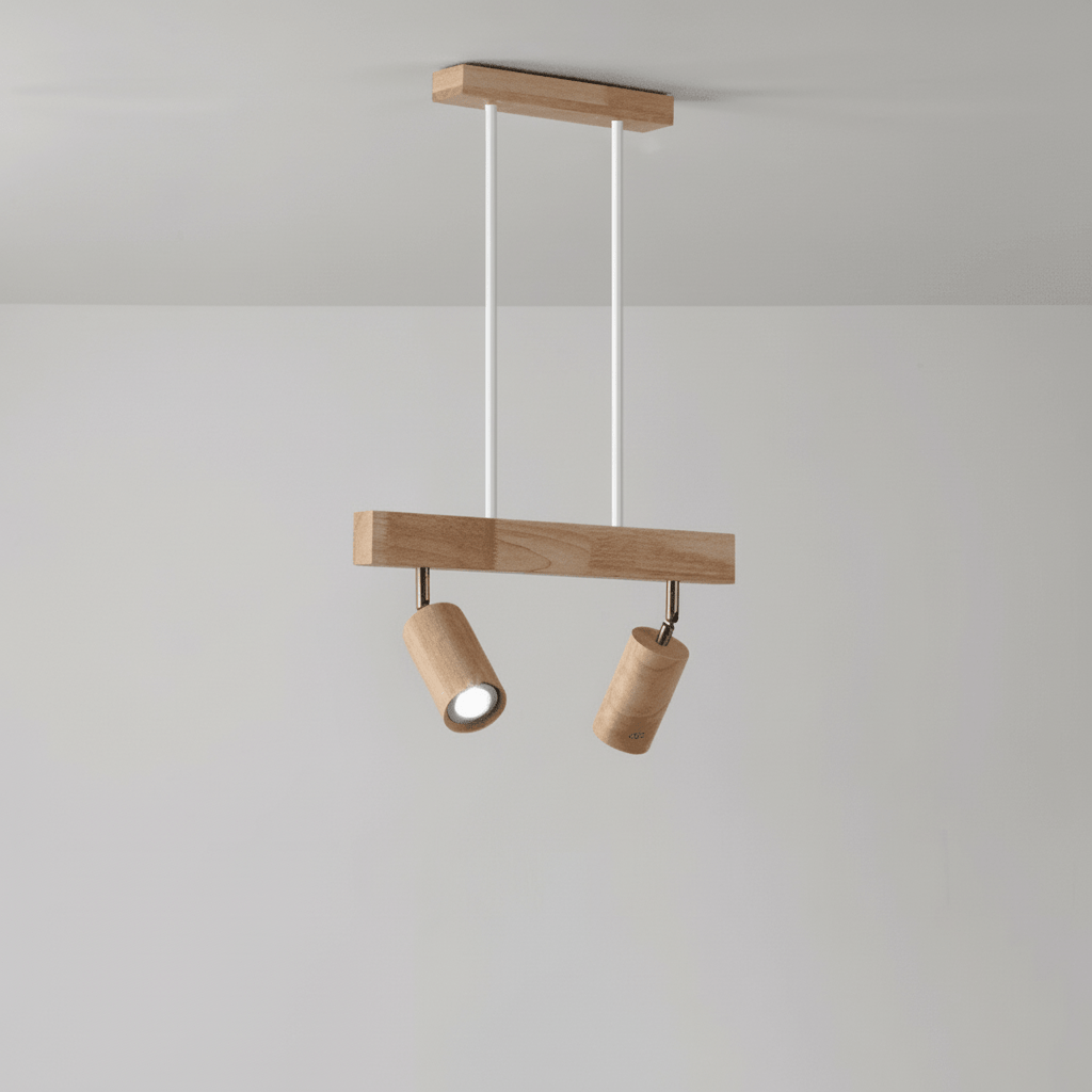 Adjustable Solid Wood LED Ceiling Light