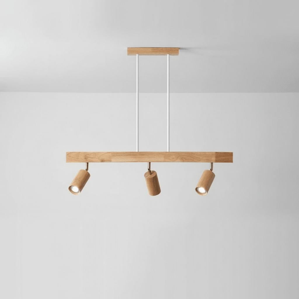 Adjustable Solid Wood LED Ceiling Light