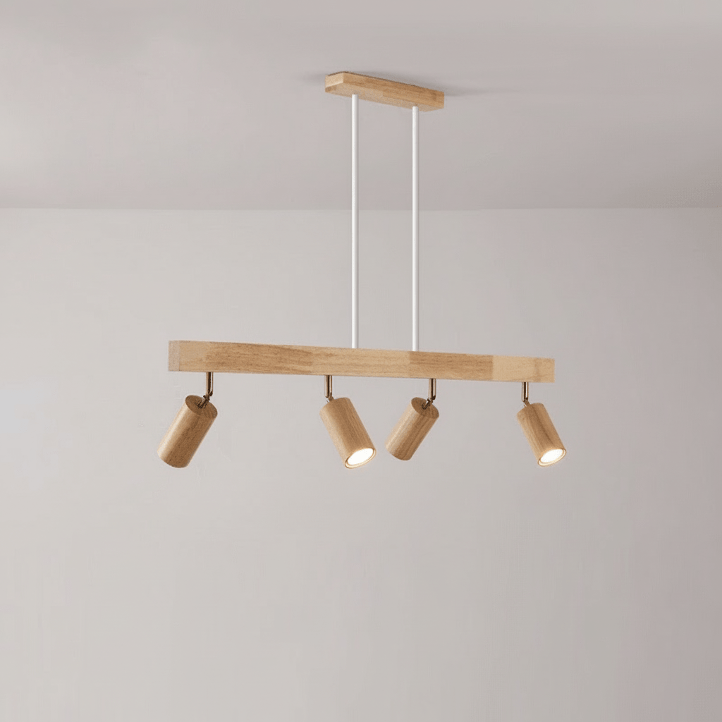 Adjustable Solid Wood LED Ceiling Light
