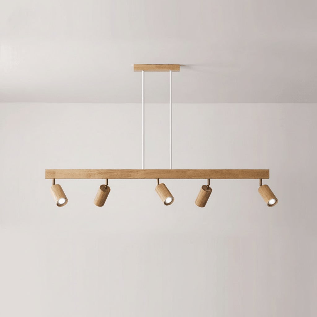 Adjustable Solid Wood LED Ceiling Light