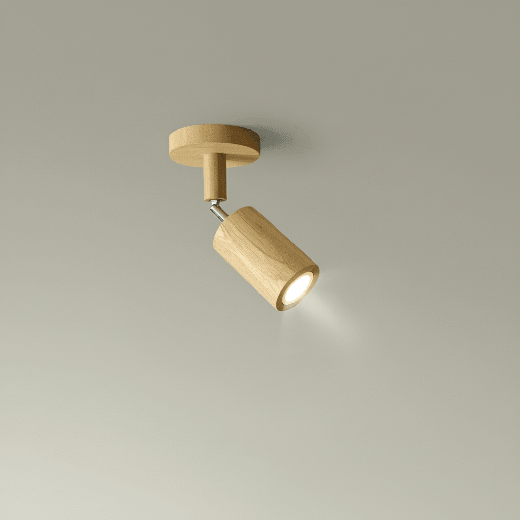 Adjustable Solid Wood LED Ceiling Light
