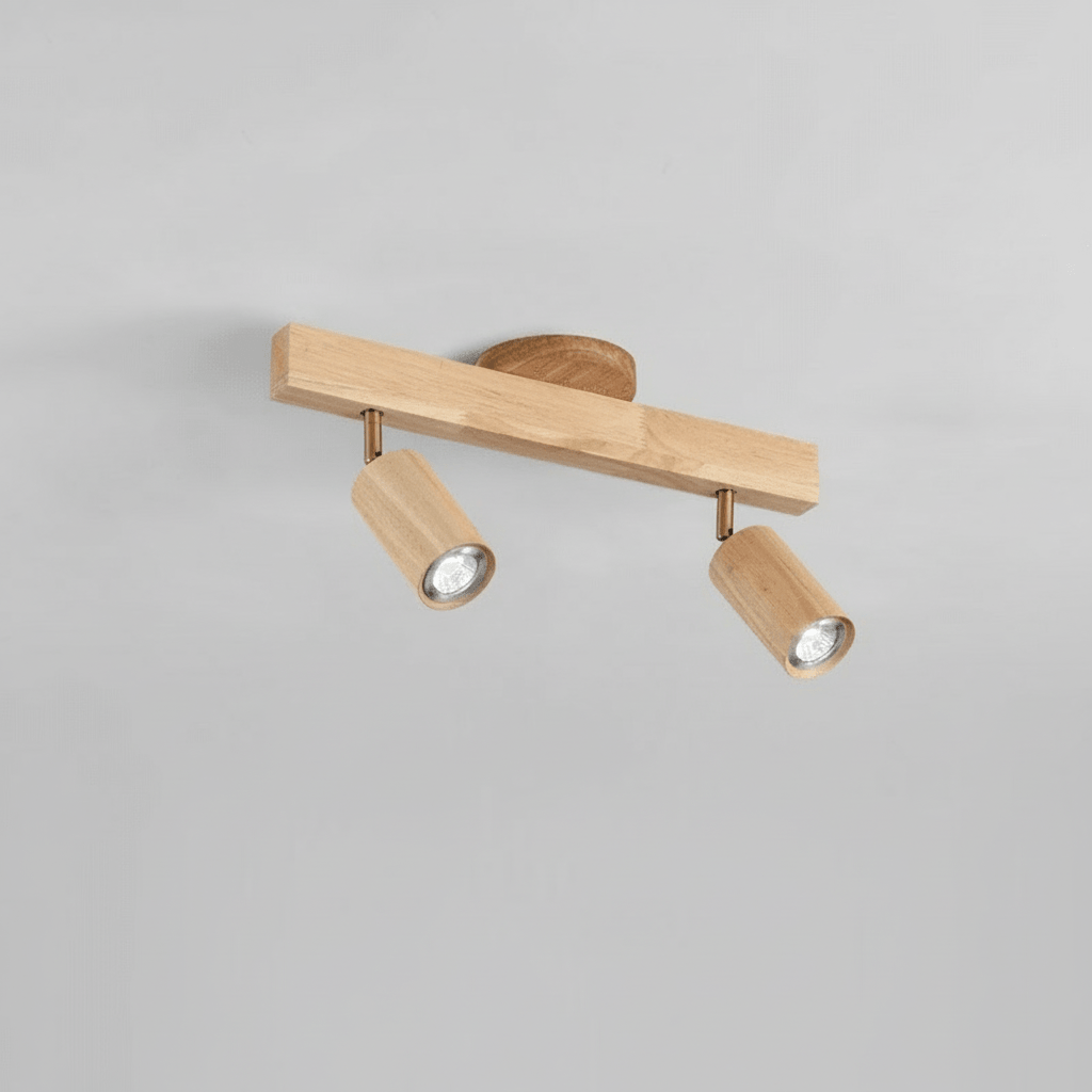 Adjustable Solid Wood LED Ceiling Light