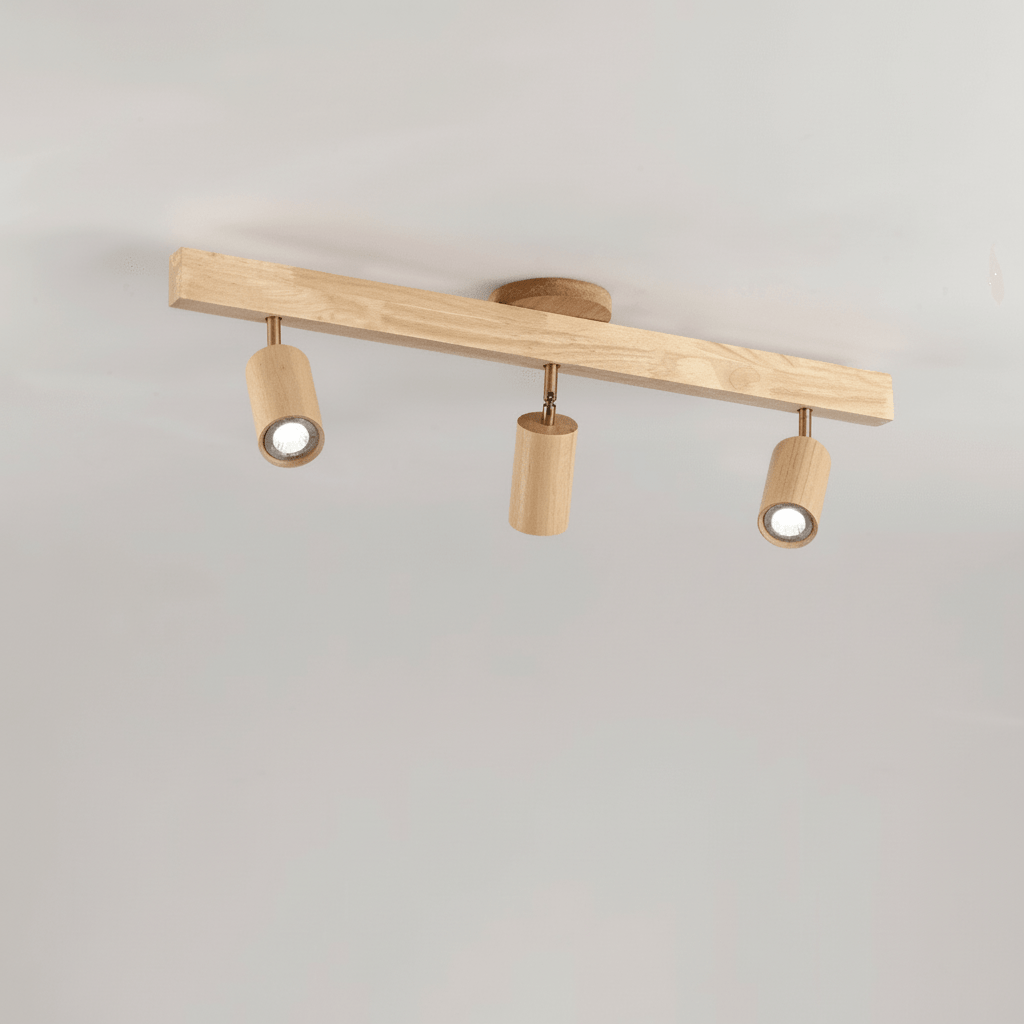 Adjustable Solid Wood LED Ceiling Light