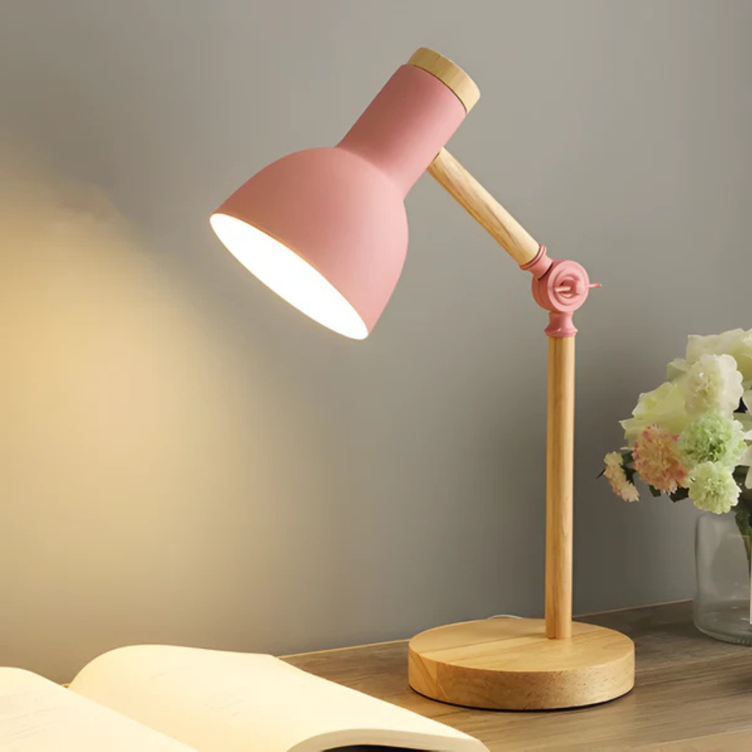 Adjustable Table Lamp - Wood and Metal - Modern Style LED Desk Light - Image 5