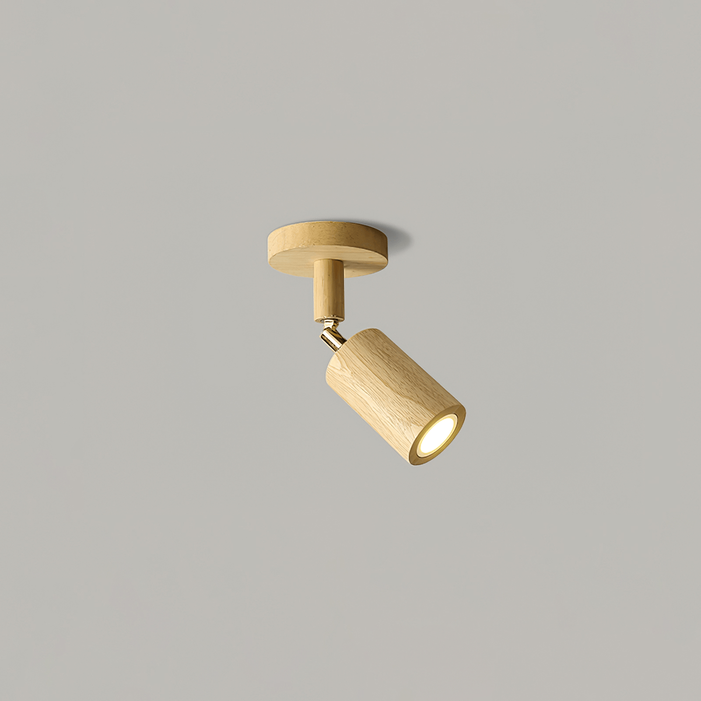 Adjustable Wooden Spotlight - Modern Ceiling Lamp - LED Fixture - Image 1