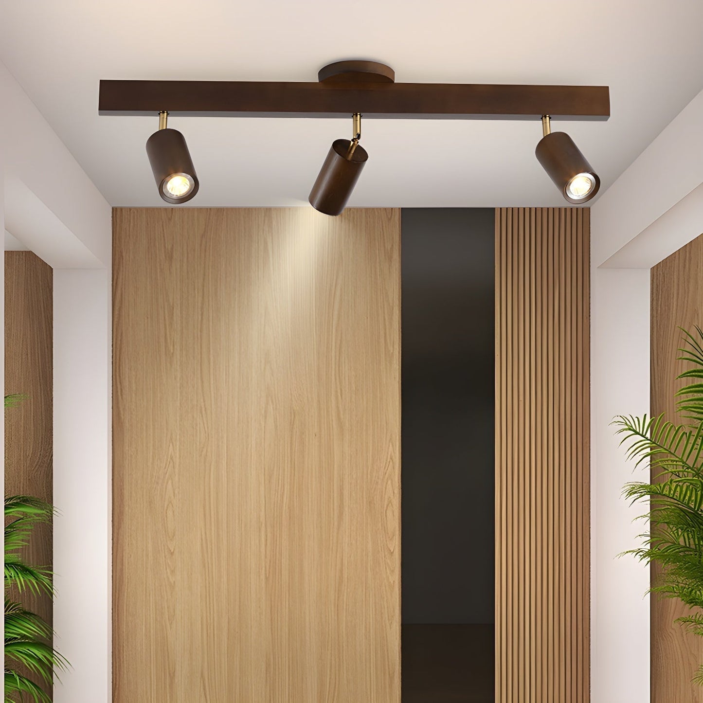 Adjustable Wooden Spotlight - Modern Ceiling Lamp - LED Fixture - Image 2