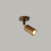 Adjustable Wooden Spotlight - Modern Ceiling Lamp - LED Fixture