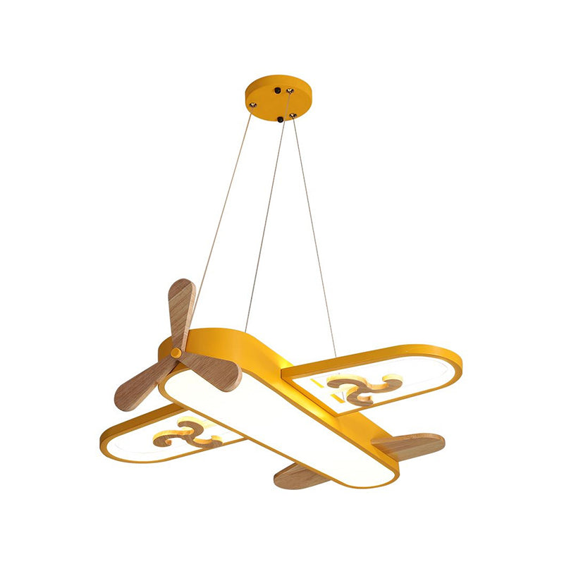Airplane Pendant Light - Wooden Propeller - Children's Room Lighting - Modern Style - Image 5