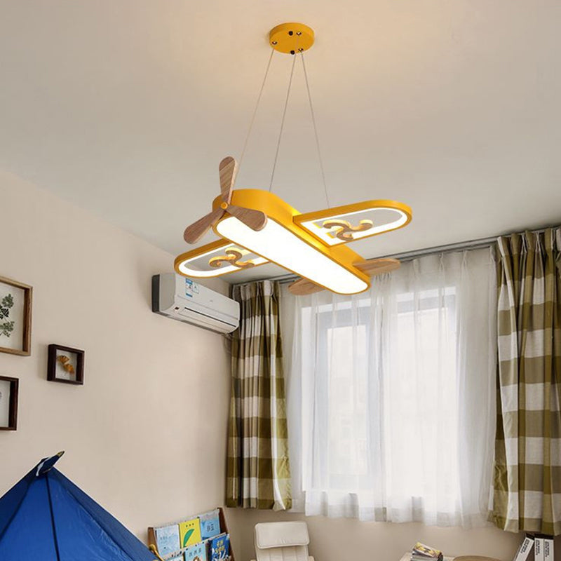 Airplane Pendant Light - Wooden Propeller - Children's Room Lighting - Modern Style - Image 6