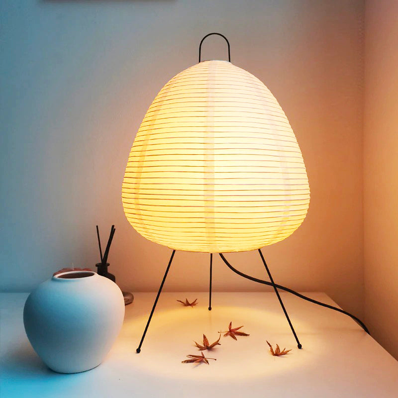 Akari Style Bedside Lamp - Paper Shade - Zen Table Light - Image 1