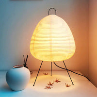 Akari Style Bedside Lamp - Paper Shade - Zen Table Light