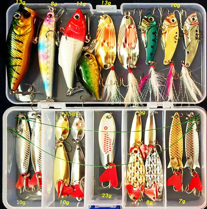 All-in-One Fishing Lure Kit for Freshwater & Saltwater