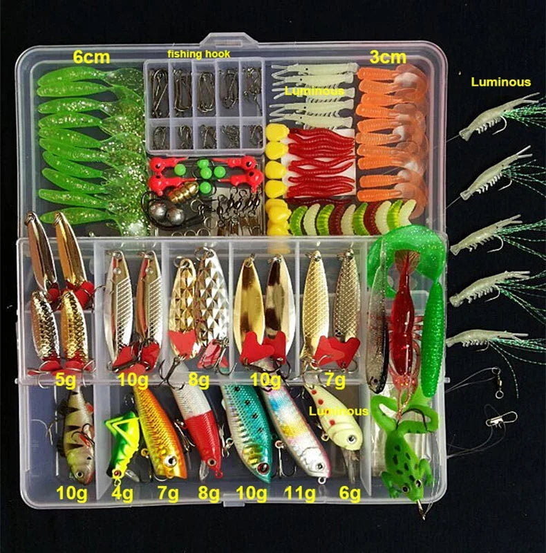 All-in-One Fishing Lure Kit for Freshwater & Saltwater