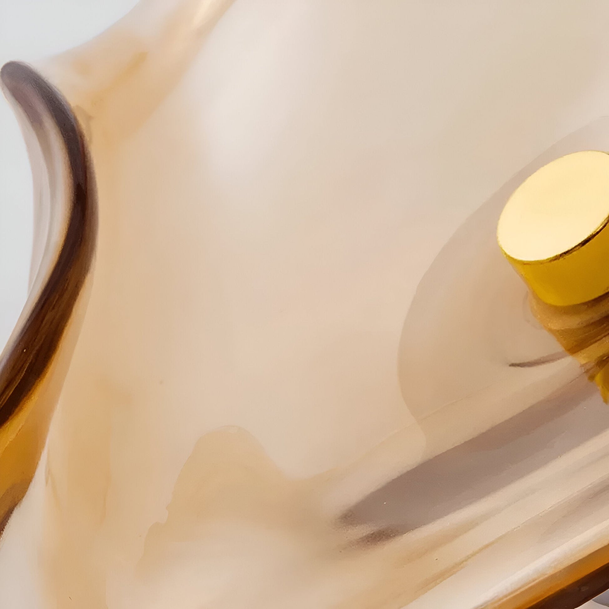 Amber Glass Wall Lamp - Minimalist LED Wall Sconce - Modern Japandi Lighting - Image 2