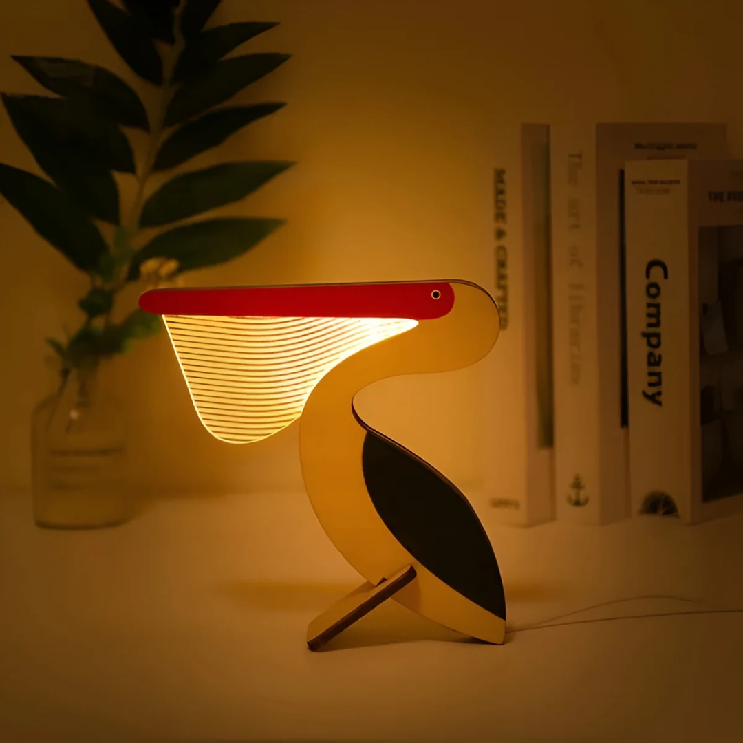 Animal Wood LED Table Lamp - Nordic Style Accent Lighting - Image 4