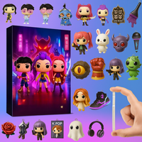 Anime Advent Calendar Display Box with 24-Door Acrylic Figure Set