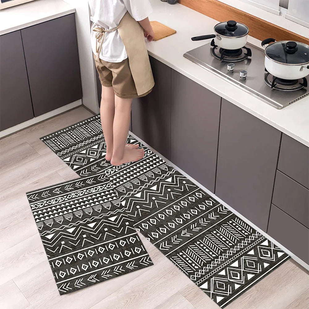 Anti-Slip Kitchen Rug - Modern Runner Rug - Hallway Mat - Floral Tile Pattern - Image 16