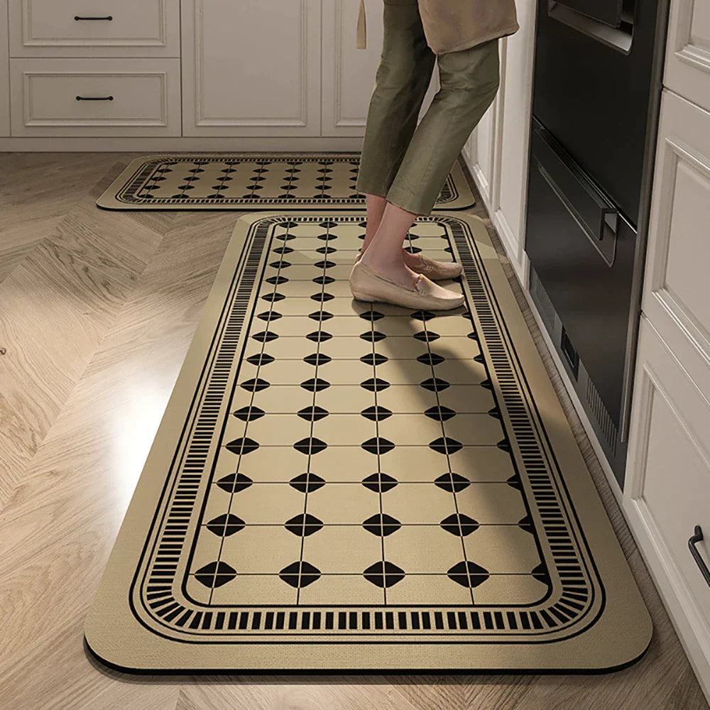 Anti-Slip Kitchen Rug - Modern Runner Rug - Hallway Mat - Floral Tile Pattern - Image 19
