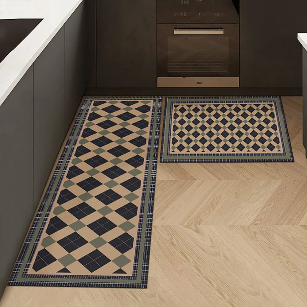 Anti-Slip Kitchen Rug - Modern Runner Rug - Hallway Mat - Floral Tile Pattern - Image 21