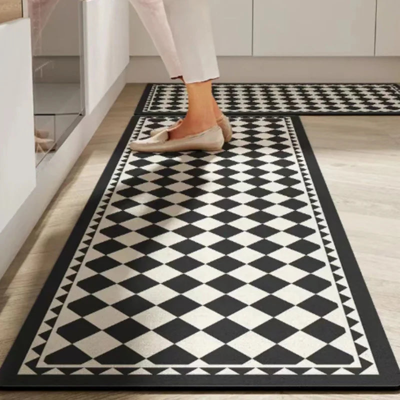 Anti-Slip Kitchen Rug - Modern Runner Rug - Hallway Mat - Floral Tile Pattern - Image 34