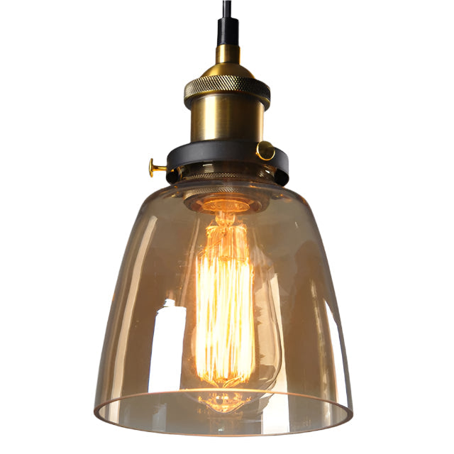 Antique Glass Pendant Light in Vintage Style – Elegant Dimmable Living Room Light